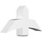 Ekena Millwork Bellingham Architectural Grade PVC Gable Bracket, 36"W x 18"H x 6"D x 6"F, 12/12 Pitch GBP036X18X0606BEL00 - alternate 1